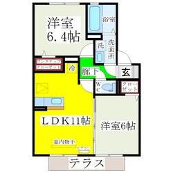 一条 徒歩8分 1階の物件間取画像